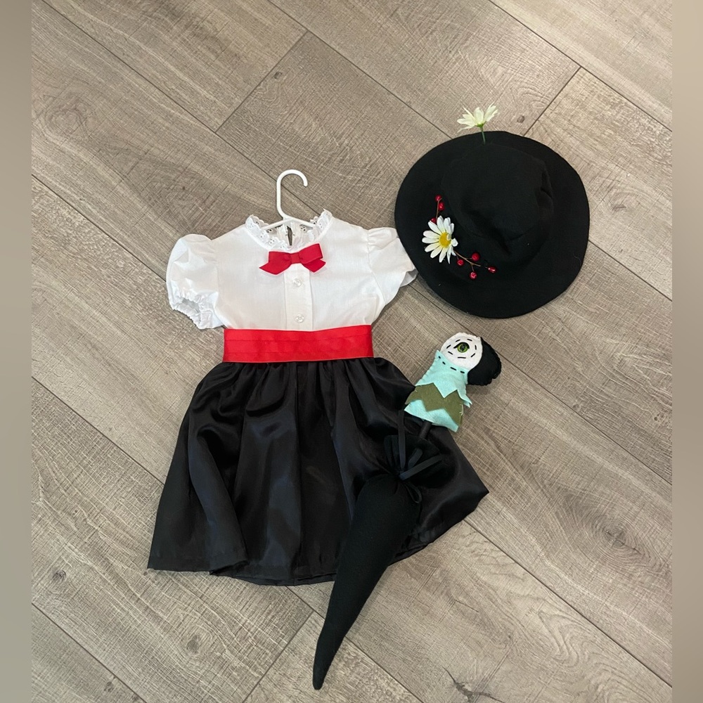 Cute Mary Poppins handmade costume 3T. Great condition!